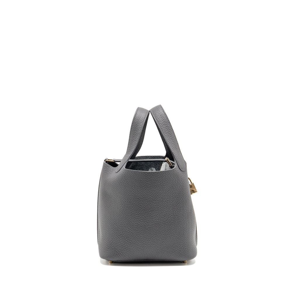 Hermes Picotin 18 Lock bag Clemence Ardoise LGHW