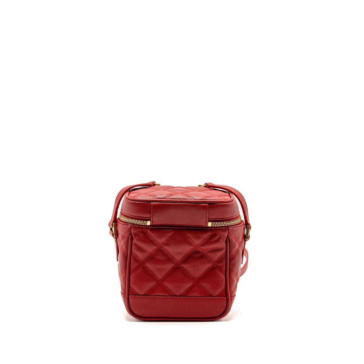 Saint laurent/YSL Paris 80’s quilted vanity crossbody bag calfskin red GHW