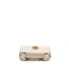Gucci medium GG Marmont Shoulder Bag Matelasse Chevron Leather White GHW