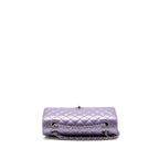Chanel Medium Classic Double Flap Bag Lambskin IRIDESCENT Purple SHW (Microchip)