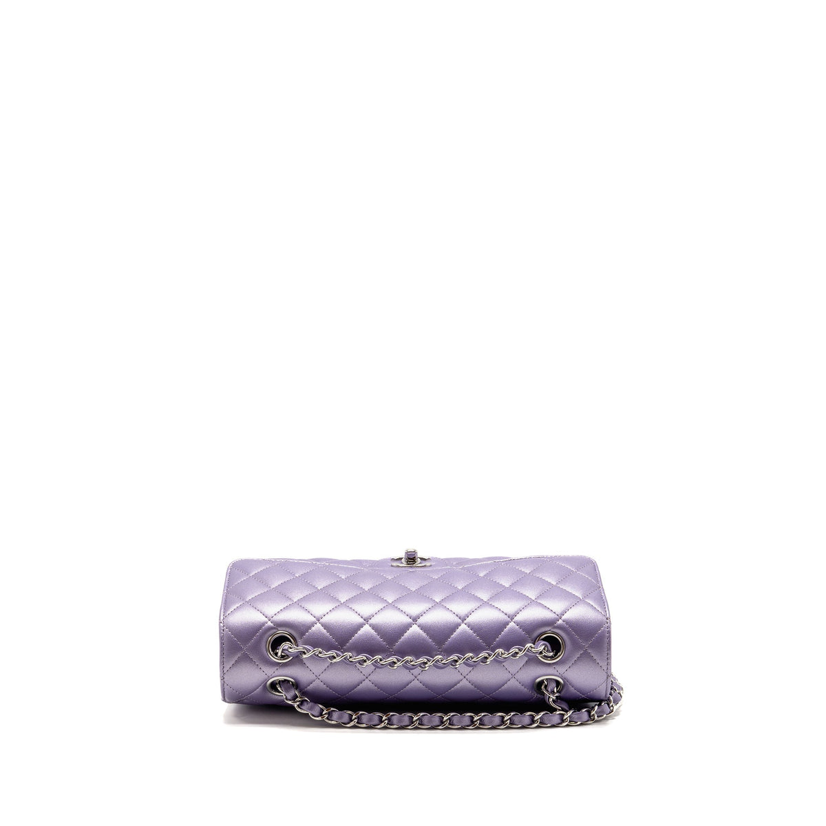 Chanel Medium Classic Double Flap Bag Lambskin IRIDESCENT Purple SHW (Microchip)
