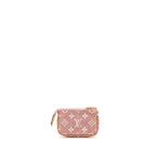 LOUIS VUITTON MICRO POCHETTE ACCESSOIRES MONOGRAM JACQUARD DENIM PINK GHW