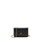 CHANEL CLASSIC WALLET ON CHAIN CAVIAR BLACK GHW