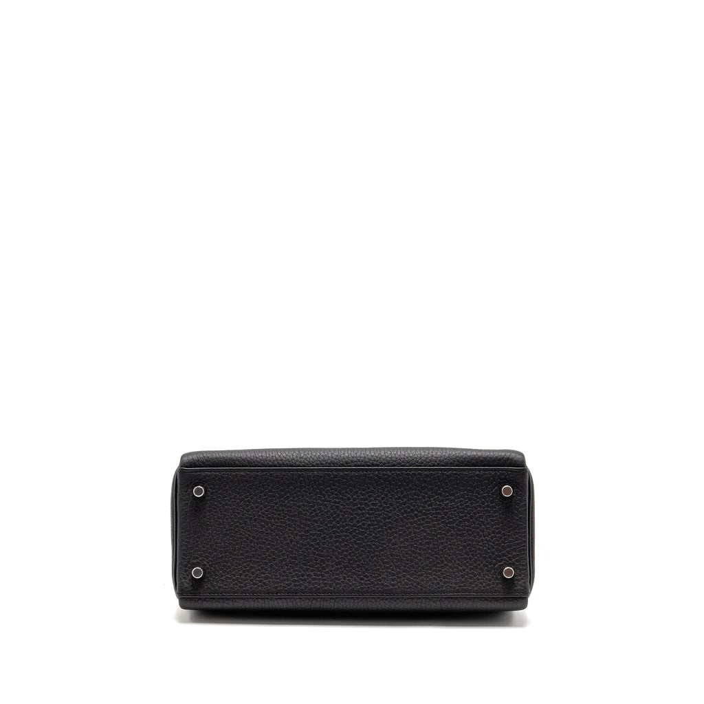 HERMES KELLY 28 TOGO BLACK BRUSHED SHW