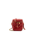 Saint laurent/YSL Paris 80’s quilted vanity crossbody bag calfskin red GHW