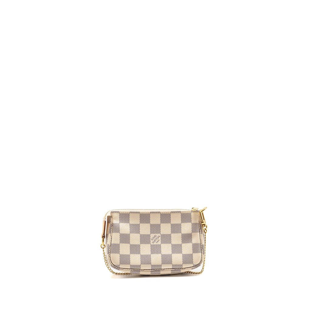 Louis Vuitton Mini Pochette Accessoires Damier Azur Canvas/Leather GHW
