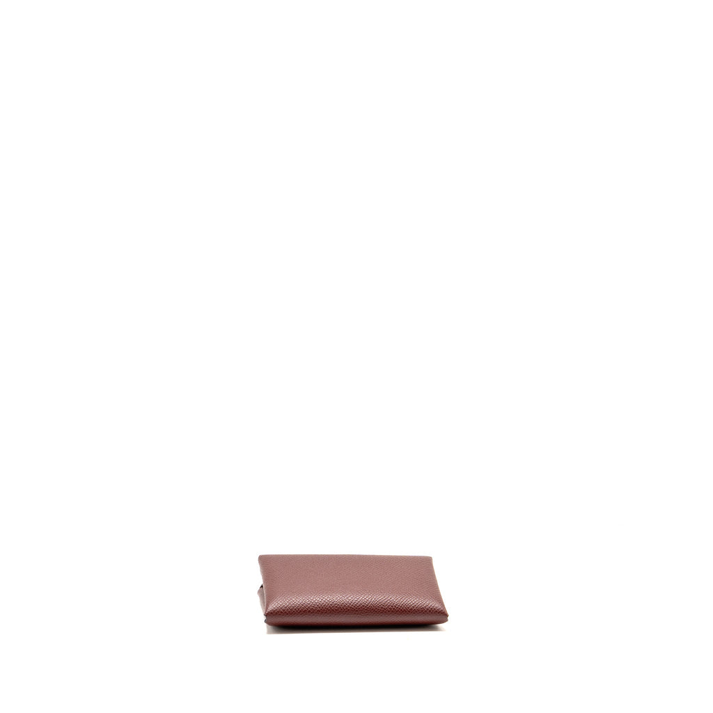 Hermes calvi duo card holder epsom rouge H SHW