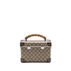 GUCCI GLOBE TROTTER GG BEAUTY CASE CANVAS BROWN SHW