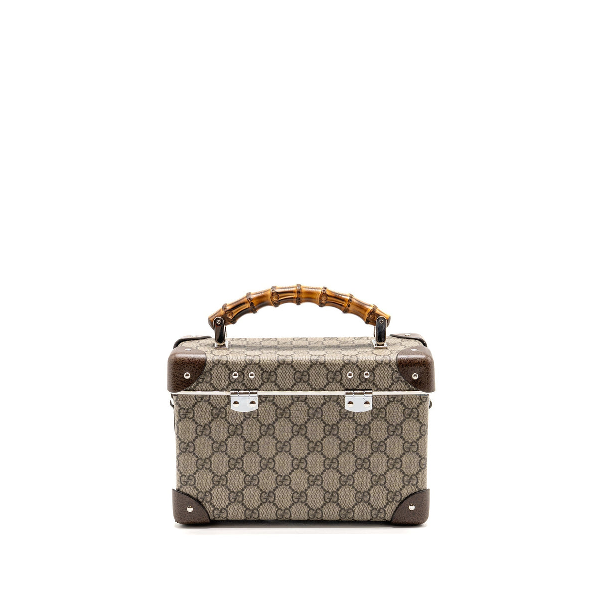 GUCCI GLOBE TROTTER GG BEAUTY CASE CANVAS BROWN SHW