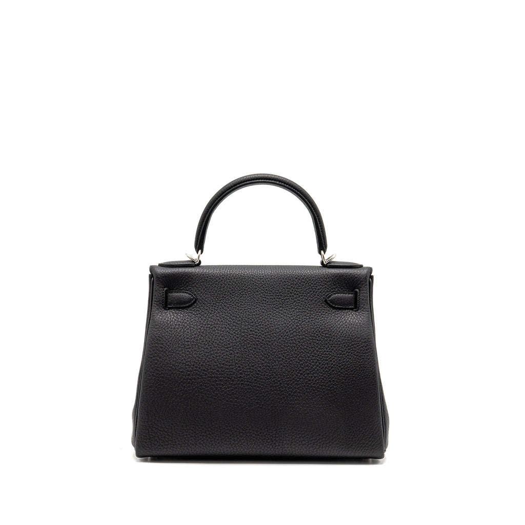 HERMES KELLY 28 TOGO BLACK BRUSHED SHW