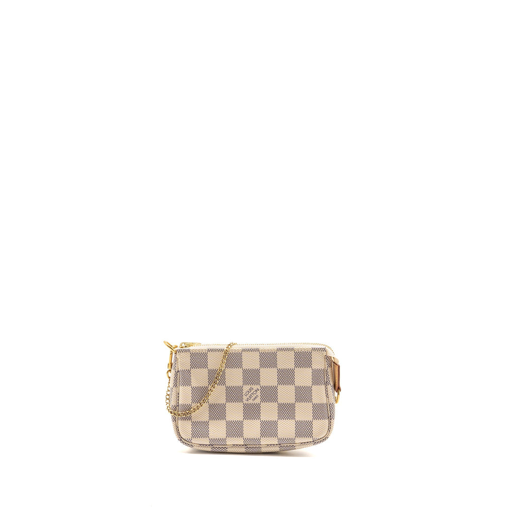 Louis Vuitton Mini Pochette Accessoires Damier Azur Canvas/Leather GHW