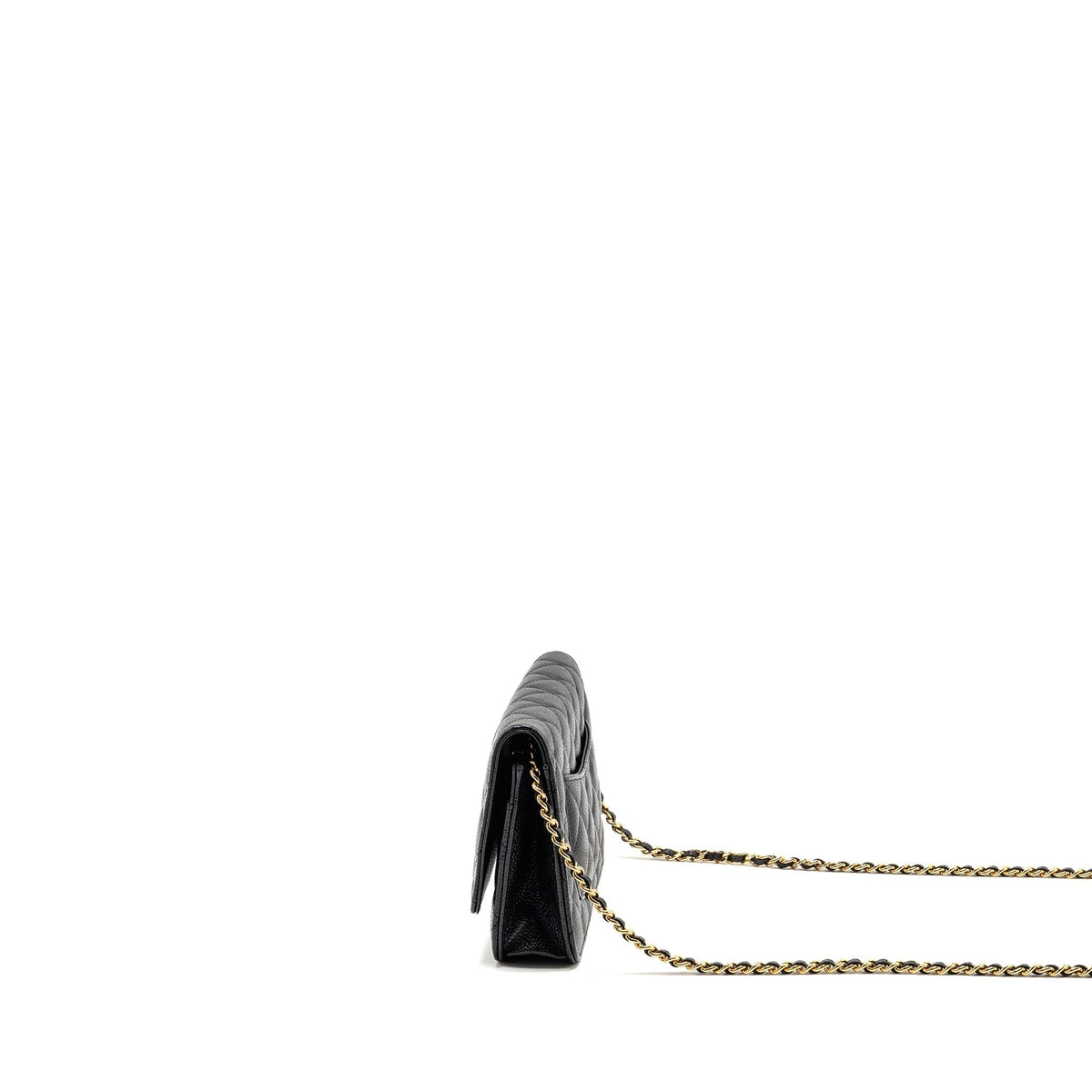 CHANEL CLASSIC WALLET ON CHAIN CAVIAR BLACK GHW