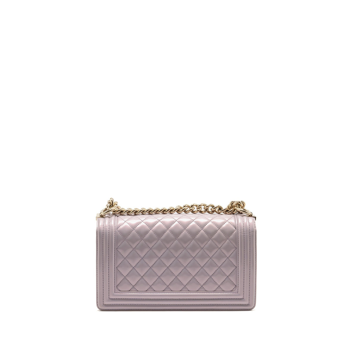 Chanel 16P Medium Boy Bag IRIDESCENT Glazed Calfskin Light Purple LGHW