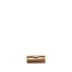 CHANEL MINI FLAP CLUTCH WITH CHAIN CAVIAR DARK BEIGE LGHW (MICROCHIP)