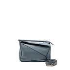 Loewe Small Puzzle Bag Calfskin Stone Blue SHW