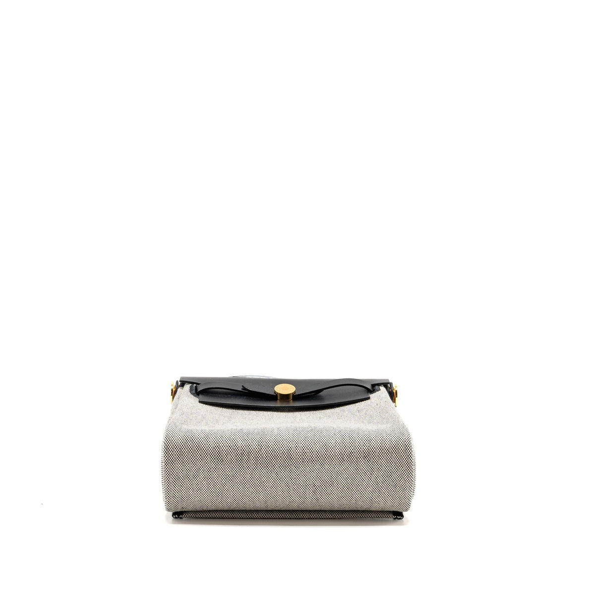 HERMES HERBAG MINI CANVAS / HUNTER LEATHER BLACK / ECRU GHW