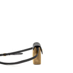 CHANEL 25A SUEDE PATCHWORK MINI CROSSBODY BAG LAMBSKIN BROWN/BLACK GHW (MICROCHIP)
