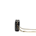 CHANEL 22C MY PERFECT MINI CAMERA CASE WITH CHAIN LAMBSKIN BLACK GHW (MICROCHIP)