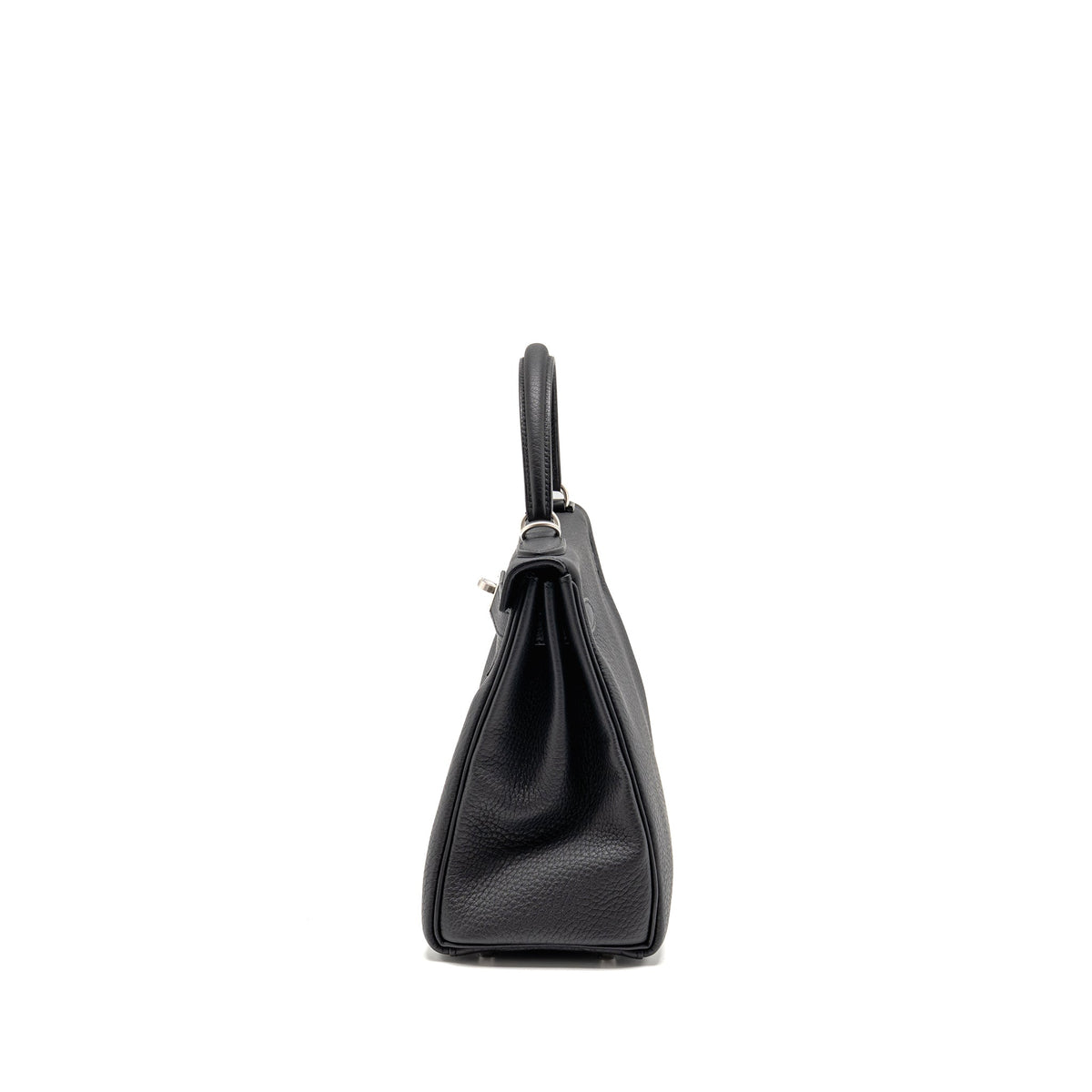 HERMES KELLY 28 TOGO BLACK BRUSHED SHW