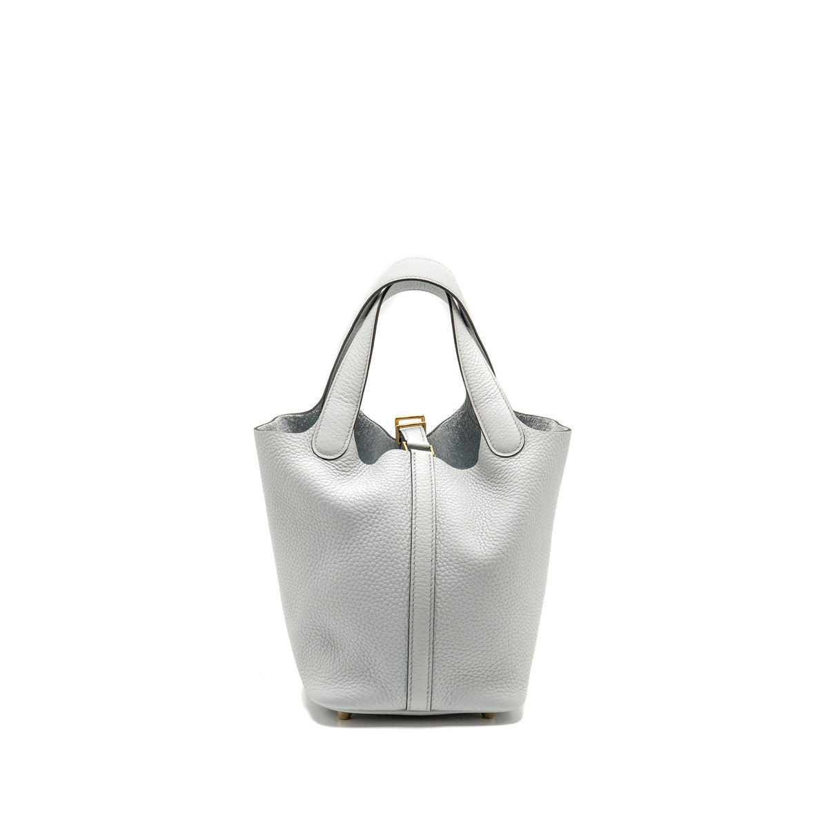 Hermes Picotin 18 Lock Bag Clemence Blue Pale GHW