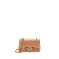 CHANEL MINI RECTANGULAR FLAP BAG LAMBSKIN CARAMEL LGHW (MICROCHIP)