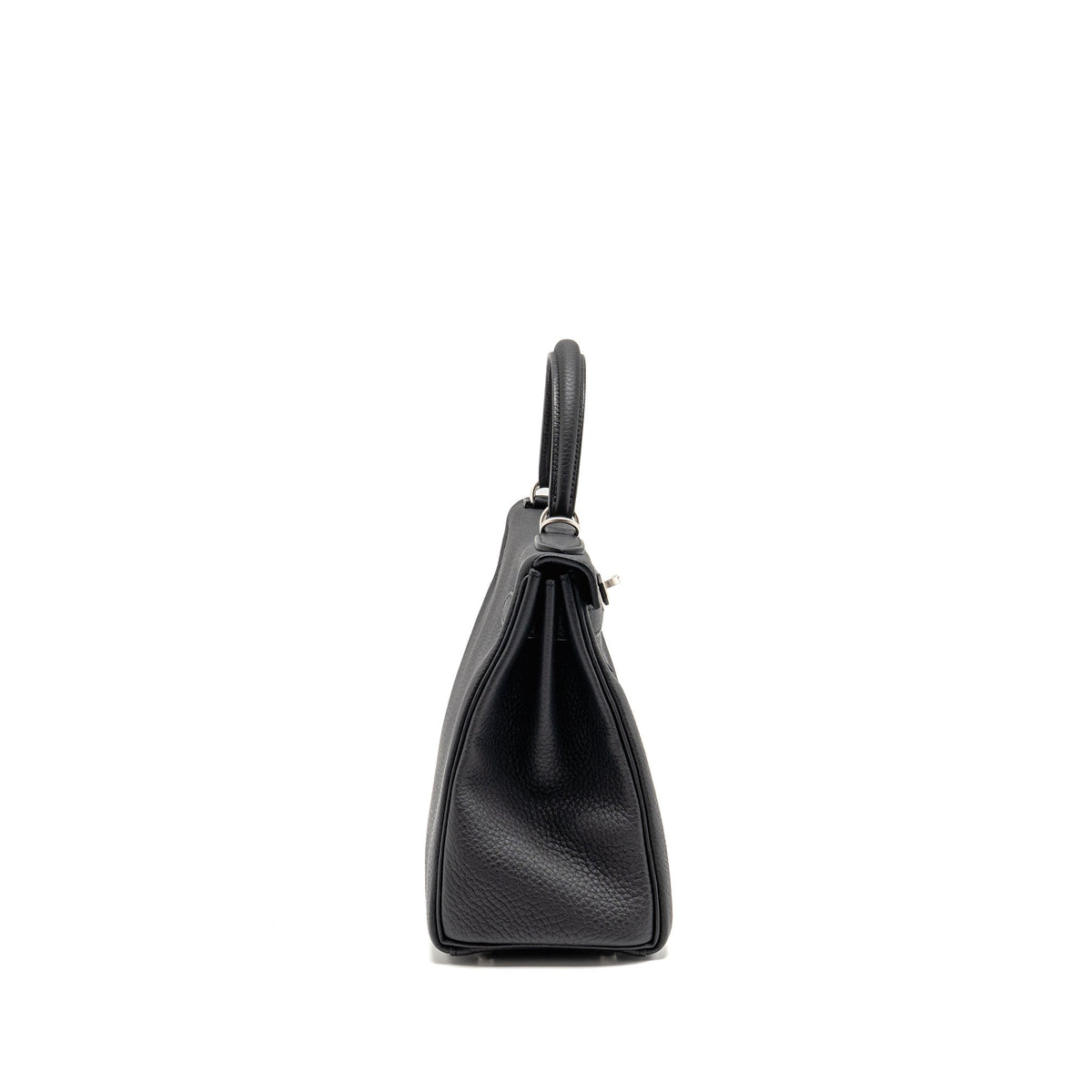HERMES KELLY 28 TOGO BLACK BRUSHED SHW