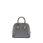 GOYARD VENDOME MINI BAG GOYARDINE CANVAS/CHEVROCHES CALFSKIN GREY SHW