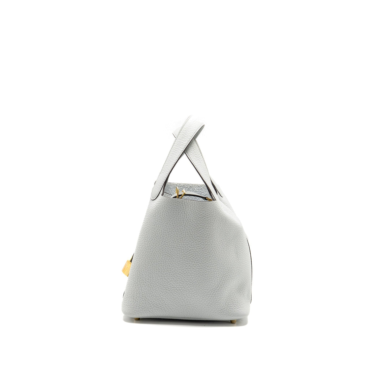 Hermes Picotin 18 Lock Bag Clemence Blue Pale GHW