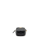 CHANEL 22C MY PERFECT MINI CAMERA CASE WITH CHAIN LAMBSKIN BLACK GHW (MICROCHIP)