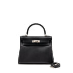 HERMES KELLY 28 TOGO BLACK BRUSHED SHW