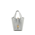 Hermes Picotin 18 Lock Bag Clemence Blue Pale GHW