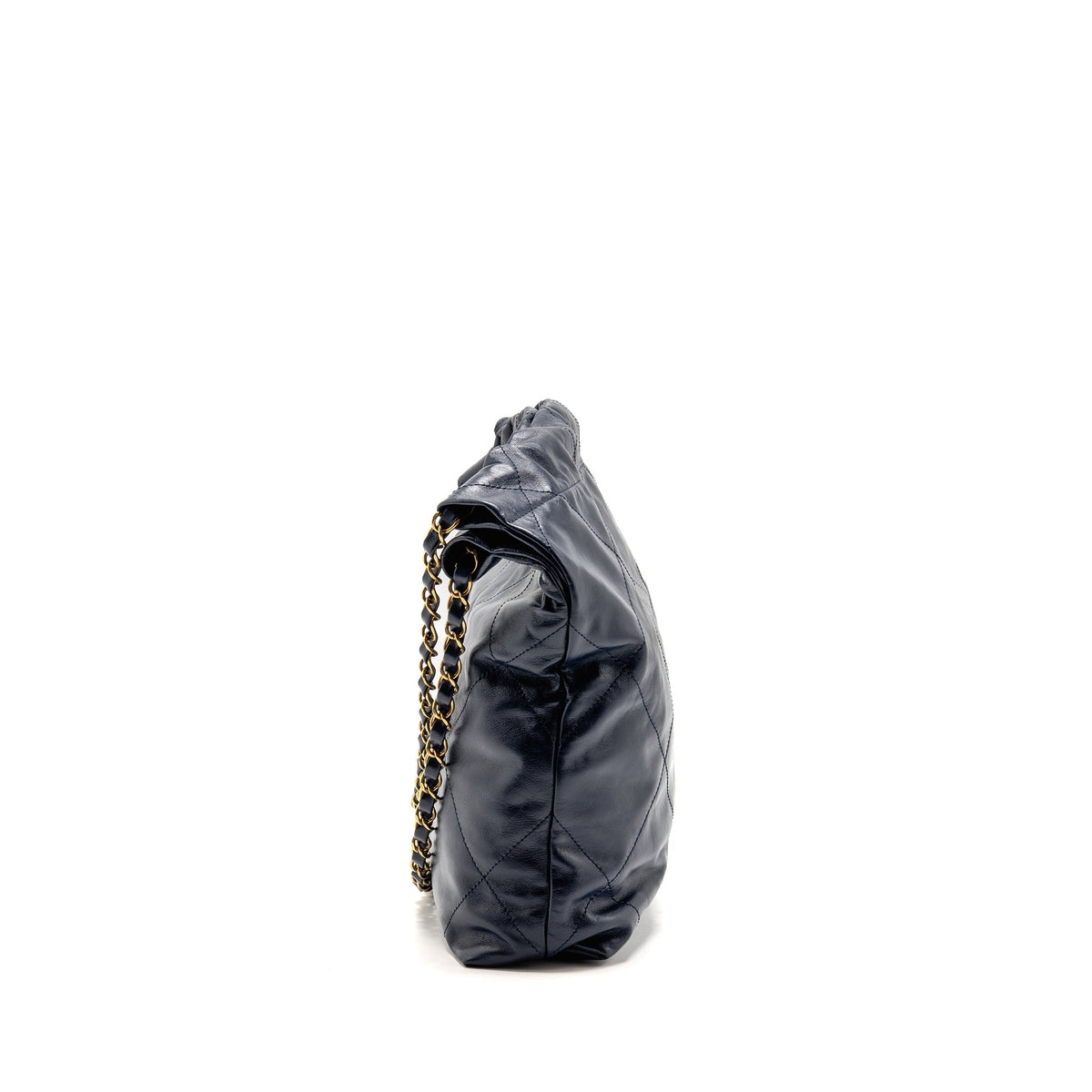 Chanel Small 22 bag calfskin blue GHW (microchip)