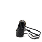 CHANEL QUILTED MINI BACKPACK CAVIAR BLACK LGHW (MICROCHIP)
