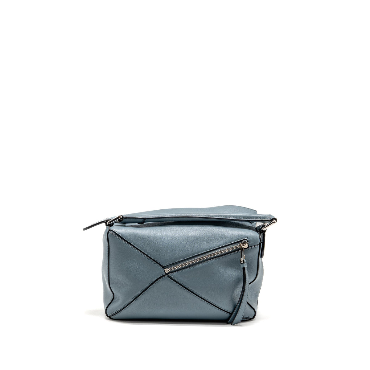 Loewe Small Puzzle Bag Calfskin Stone Blue SHW