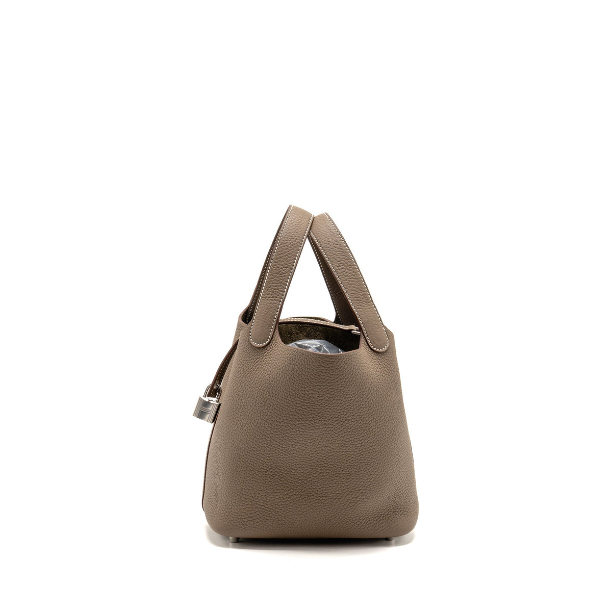 Hermes Picotin 18 Lock Bag Clemence Etoupe SHW