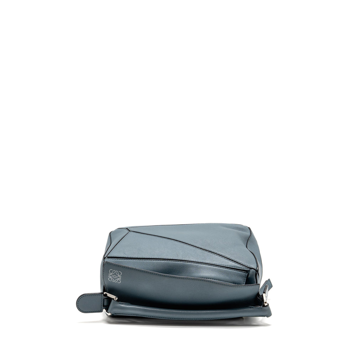 Loewe Small Puzzle Bag Calfskin Stone Blue SHW