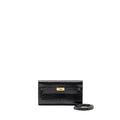 HERMES KELLY TO GO LIZARD NILOTICUS LISSE BLACK GHW
