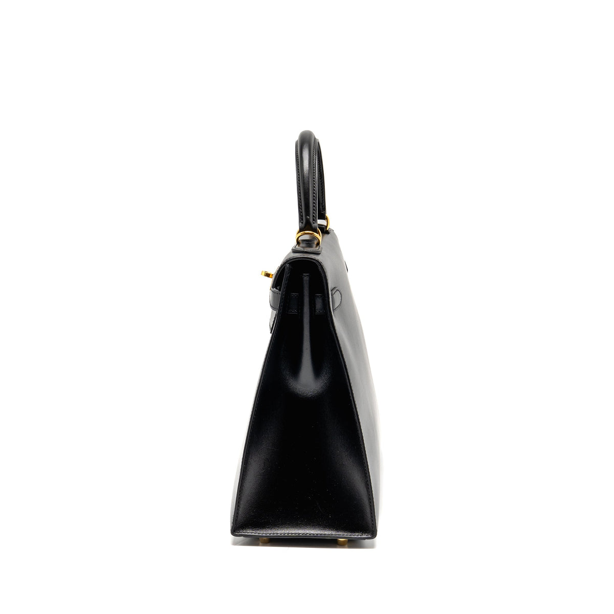 HERMES VINTAGE KELLY 32 BOX BLACK GHW