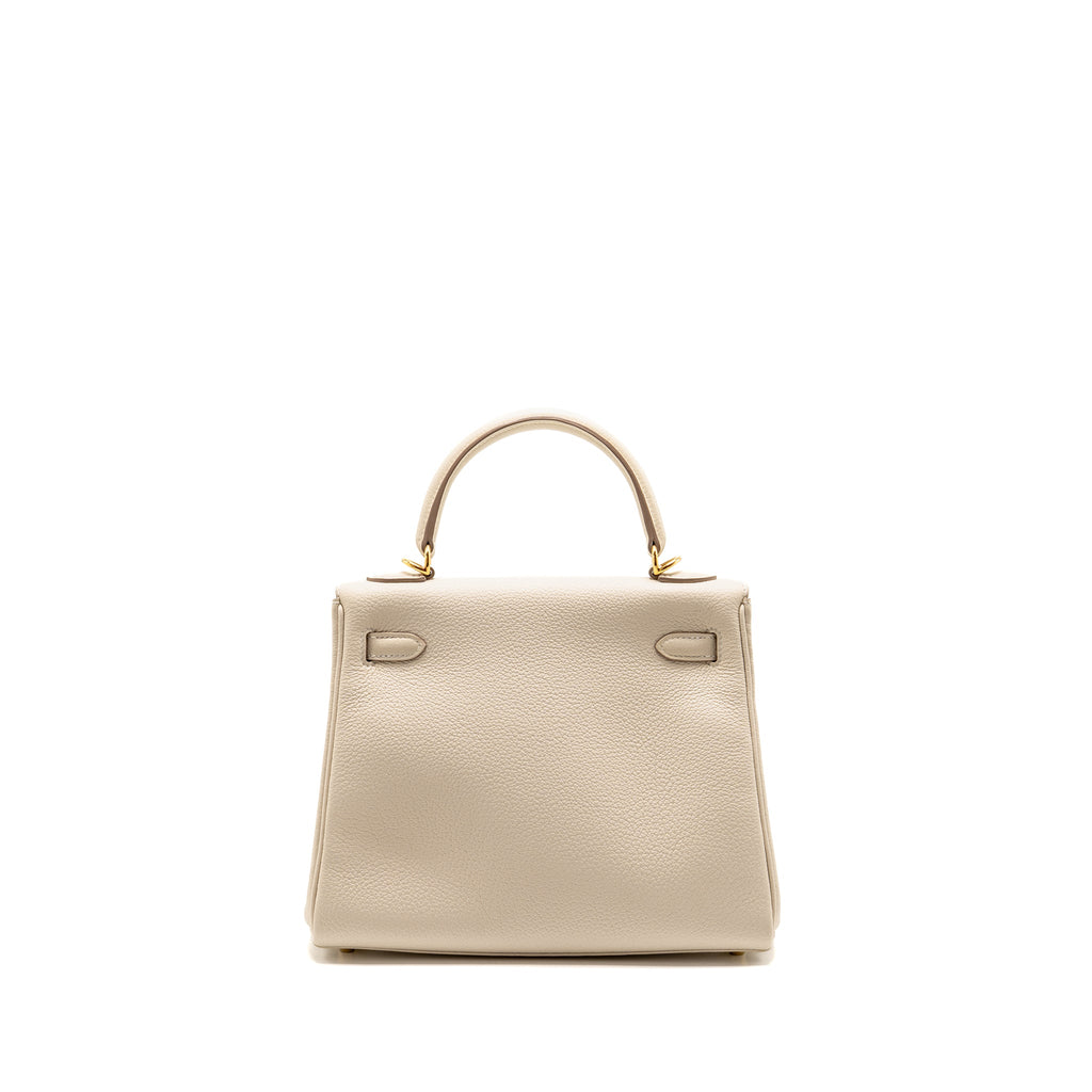 Hermes Kelly 25 Togo Craie GHW