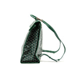 Goyard Saint Leger Backpack with Bulldog Print Goyardine Canvas/Calfskin Green SHW