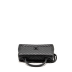 Chanel Large Coco Handle Flap Bag Caviar SO Black