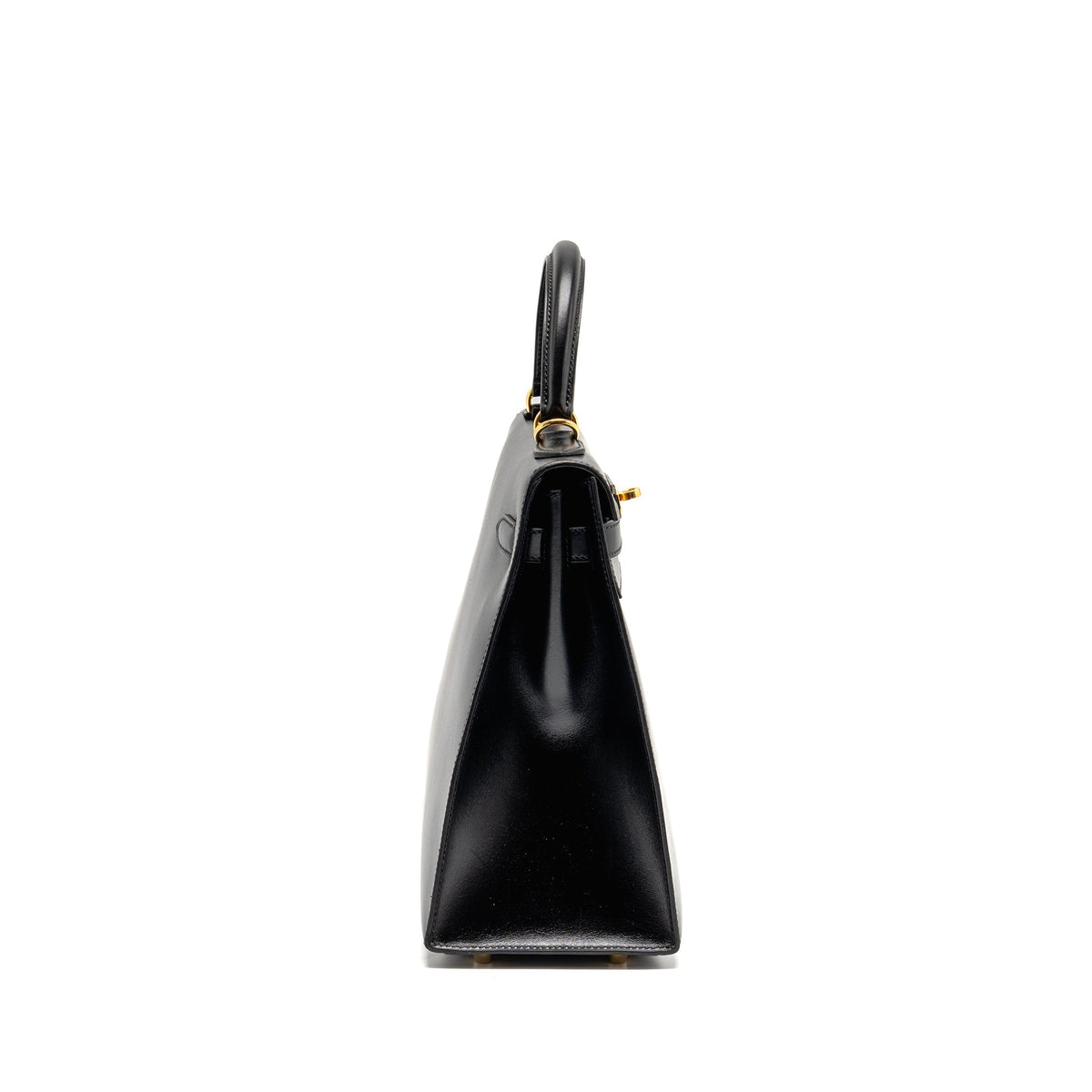 HERMES VINTAGE KELLY 32 BOX BLACK GHW