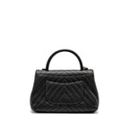 Chanel Large Coco Handle Flap Bag Caviar SO Black