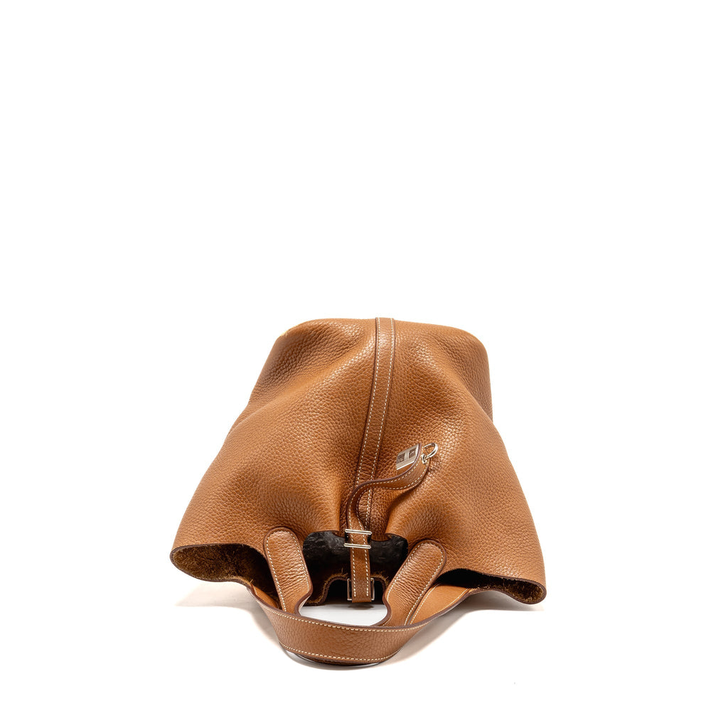 Hermes Picotin 22 Lock Bag Clemence Gold SHW