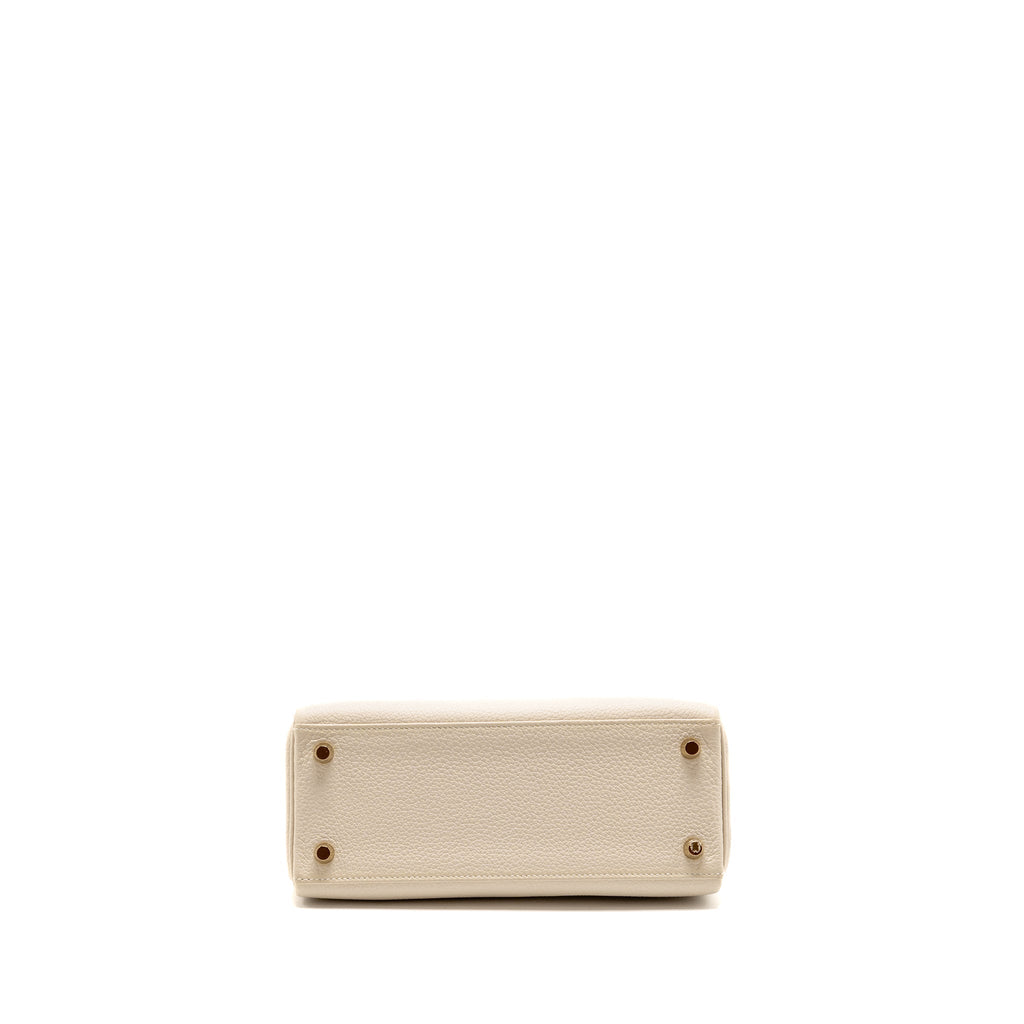 Hermes Kelly 25 Togo Craie GHW