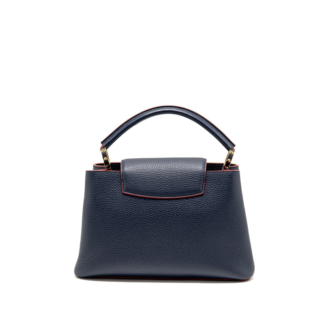 LOUIS VUITTON CAPUCINES PM TAURILLON LEATHER MARINE BLUE GHW