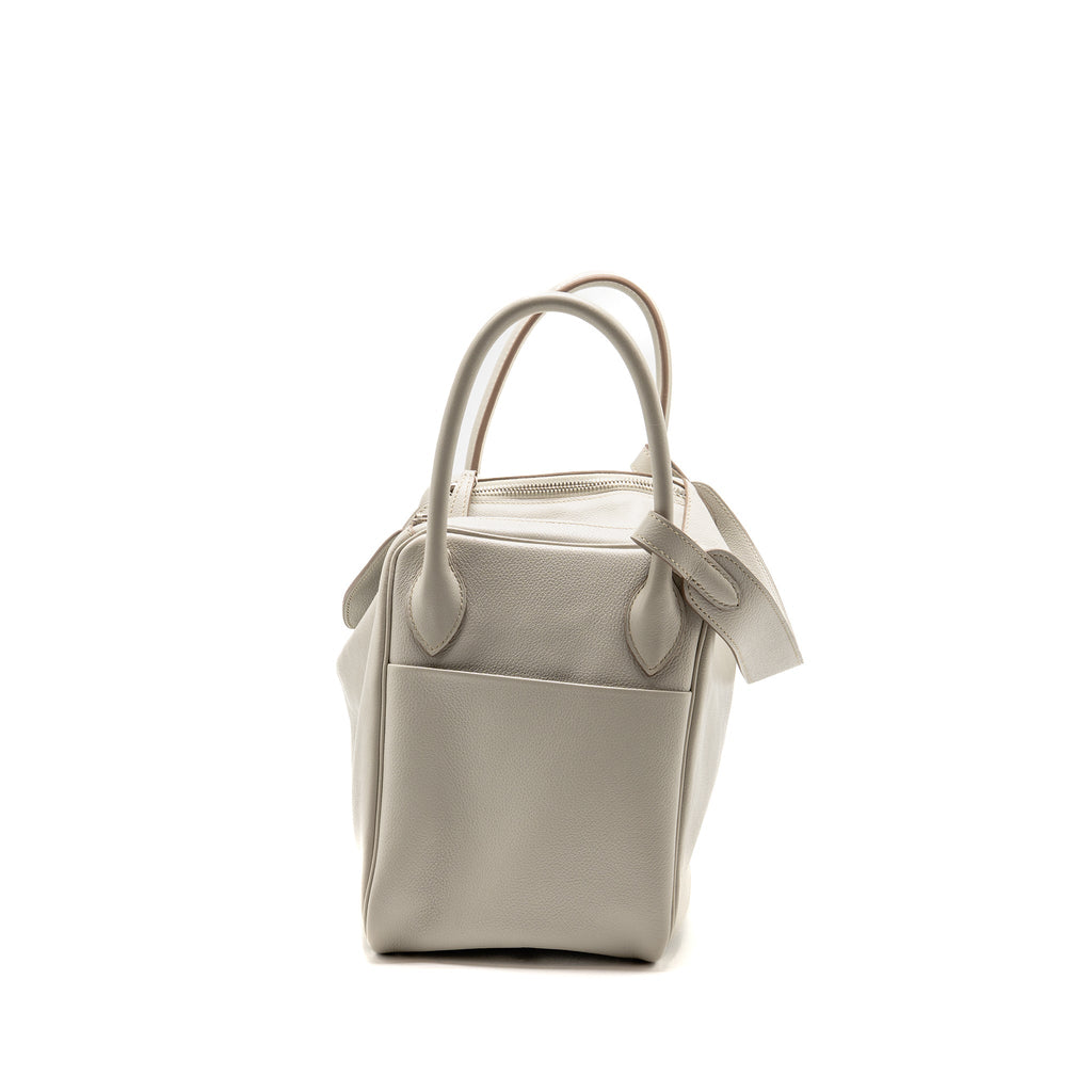 Hermes Lindy 30 Evercolor Gris Pearl SHW