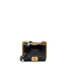 Chanel square boy bag calfskin black GHW (microchip)