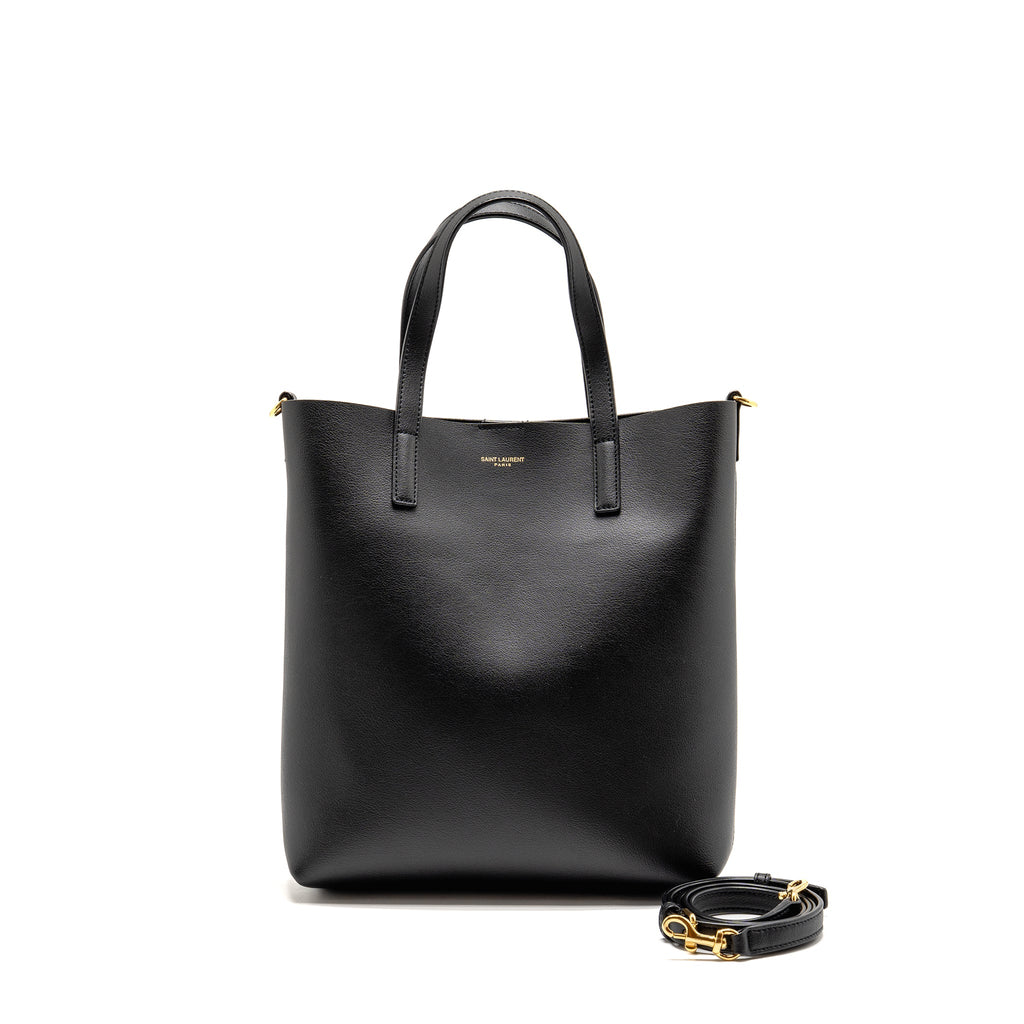 Saint Laurent/YSL Toy Shopping Tote Bag Smooth Calfskin Black GHW