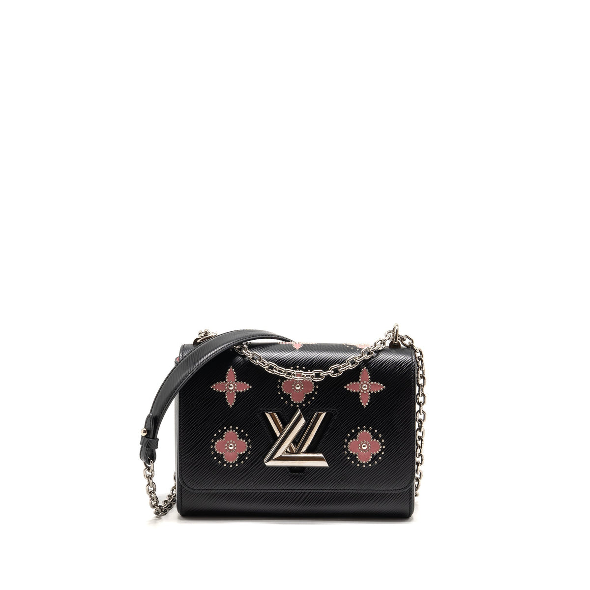 Louis Vuitton Twist MM Limited Edition Flowers Epi Leather Black SHW